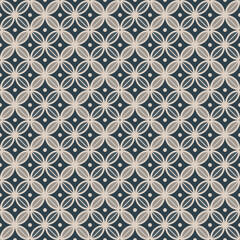 Elegant Seamless Retro Circle Pattern with Geometric Shape Texture Background
