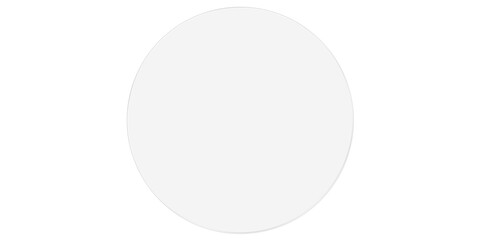 Frosted Glass Circle, Glassmorphism UI Button on Transparent Background
