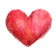 Small hearts hand drawn vintage pattern. Cute small hearts and wavy stripes girly print