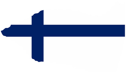 Obraz premium Finland Silhouette Washi Tape Decoration