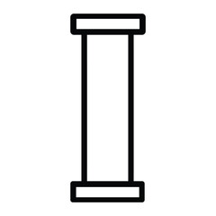 Structural Pillars Outline Icon - Support Architecture Vector for Building Construction