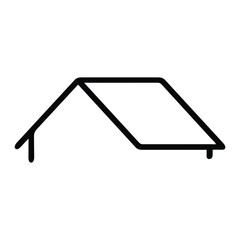 Architectural Roof Forms Outline Vector Icon for Building Construction Design
