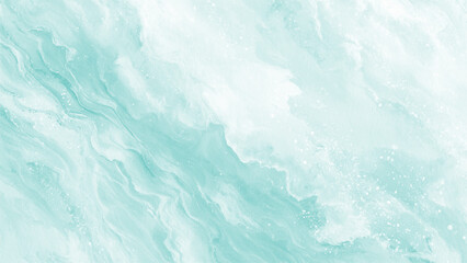Fototapeta premium Abstract light blue and white marble texture background with swirling patterns and white specks