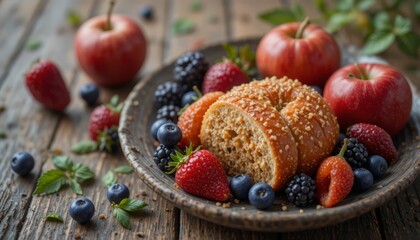 food photography of a vegetables and fruits healthy concept