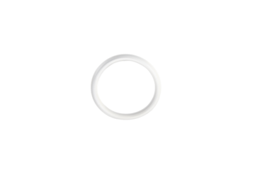 Minimalist ring-shaped object floating, artistic design, monochrome aesthetic, simple composition