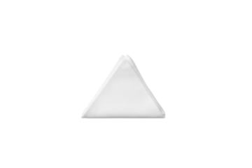 Minimalistic White Fabric Triangle Shape Isolated on a Light Surface, Simple Design