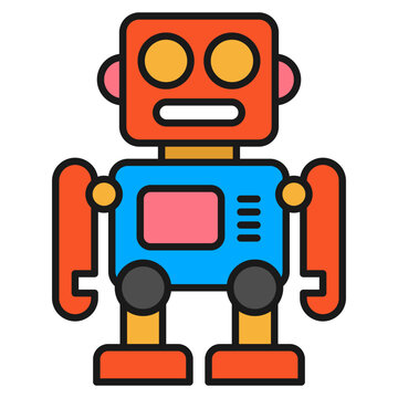 Kids Robots Icon For Design Elements