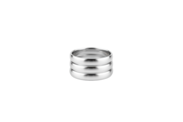 Stacked Sterling Silver Wedding Bands Offering Symbolism of Unity and Commitment