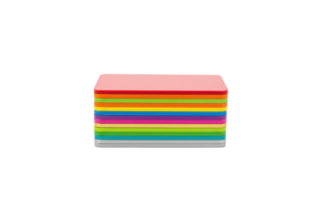 Vibrant and Colorful Stack of Geometric Shapes with Gradient Illumination and Smooth Edges