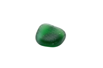 Vibrant emerald green sea glass tumbled smooth by ocean waves and time