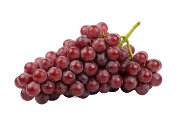 Fototapeta premium Vibrant bunch of ripe red grapes glistening with natural dew drops