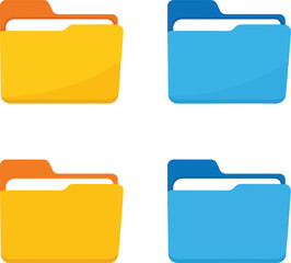 File folder in flat style.