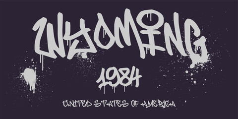 Urban typography and vintage typography college varsity states slogan print for graphic tee t shirt or sweatshirt - Vector