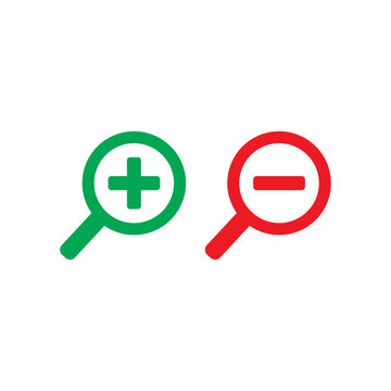 Zoom In Zoom Out Icon &ndash; Magnify Scale Control Symbol