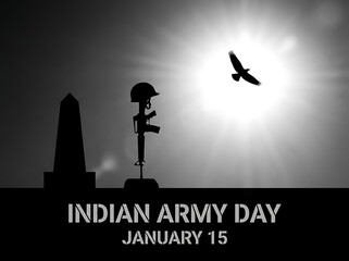 Indian Army Day Memorial Poster Honoring Brave Soldiers