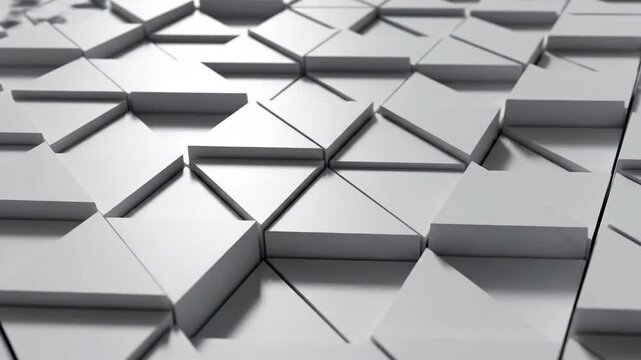 Abstract geometric pattern background with white triangles and shadows