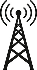 Radio tower icon. Linear style