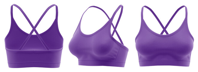 Sports Bra Gym Style, Criss Cross Back, Plain Blank Activewear, 