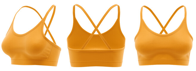 Sports Bra Gym Style, Criss Cross Back, Plain Blank Activewear, Mockup Ready