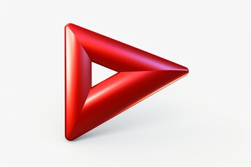 A vibrant red arrow moves forward on a clean white background, symbolizing direction and progress.