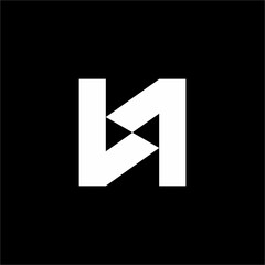 Fototapeta premium Letter S formed by two opposing arrow-like shapes meeting at a point. Symbolizes direction, duality, and forward momentum. Bold and decisive.