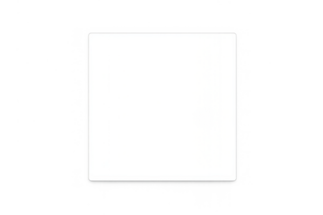 White rounded square frame with soft borders and blank copy space, transparent background for graphic design elements