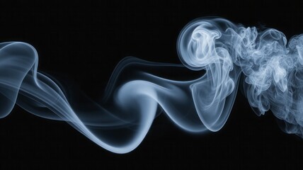 Ethereal smoke swirling in dark space with mysterious vibe