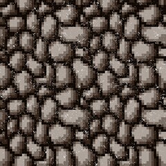 Seamless pixel background with stones.
