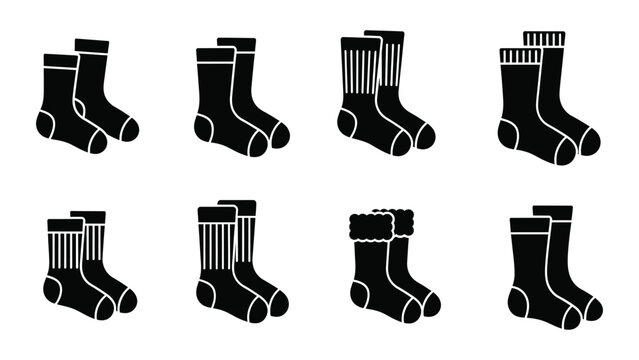 Socks pair silhouette vector design