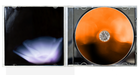 Abstract CD Disc in Open Jewel Case