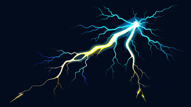 Vibrant lightning strike