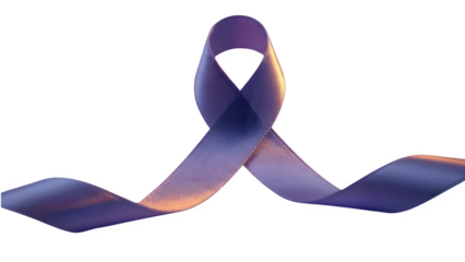 Purple Awareness Ribbon for Pancreatic Cancer and Lupus
