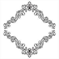 Vintage Floral Ornamental Frame Design