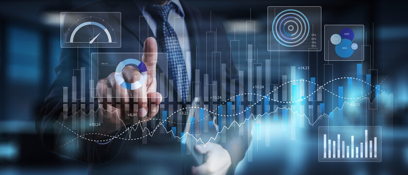 Real-Time Data Monitoring and Performance Metrics on Interactive Digital Dashboard. - Powered by Adobe