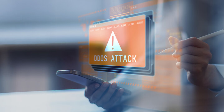 Cybersecurity Threats and DDoS Attack Prevention in Business Networks. - Powered by Adobe