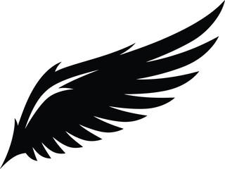 Obraz premium Minimalist black wing logo design