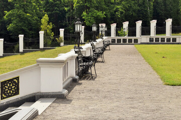 North-eastern facade of the Puslovsky Palace (Kossovo Castle). Kossovo. Ivatsevichi district. Brest...