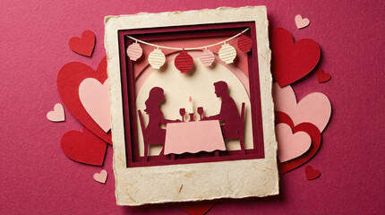 Couple Sharing Intimate Dinner with Soft Lanterns