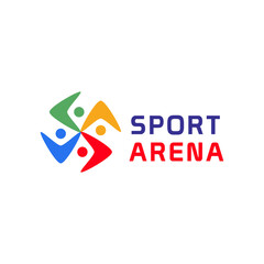 Sport competition championship modern colorful logo design vector