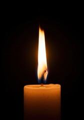 Intense glowing candle flame overlaid with radiant warm light, symbolizing illumination and spiritual energy ,wax ,overlay ,candle