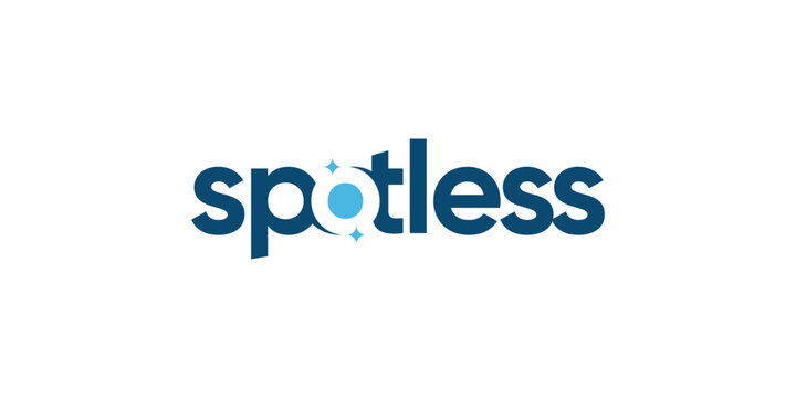 Creative minimalist spotless logo template. Cleaning service symbol, sparkle star in letter O logo design vector illustration.