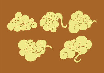 cloud illustration design asian