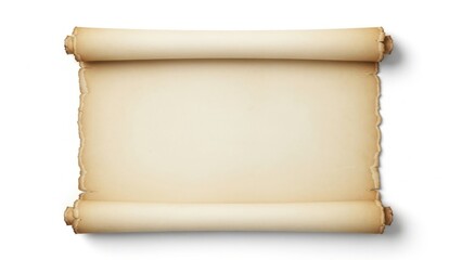 Blank vintage scroll with tattered edges