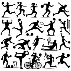 set of sport silhouettes
