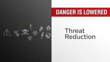 Danger and Threat Icons with Reduction Message
