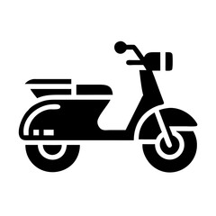 Classic scooter icon representing urban transport and convenient personal mobility