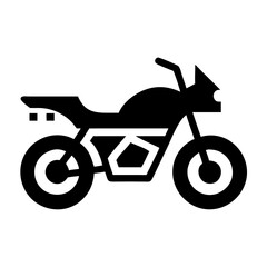 Motorcycle icon illustration representing transport and travel with a minimalist design