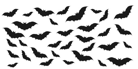 Halloween seamless pattern background, vector illustration, bat icon, bats