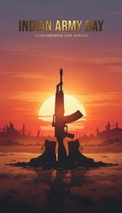 Indian Army Day Memorial Poster Honoring Brave Soldiers