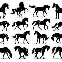 horse silhouettes collection